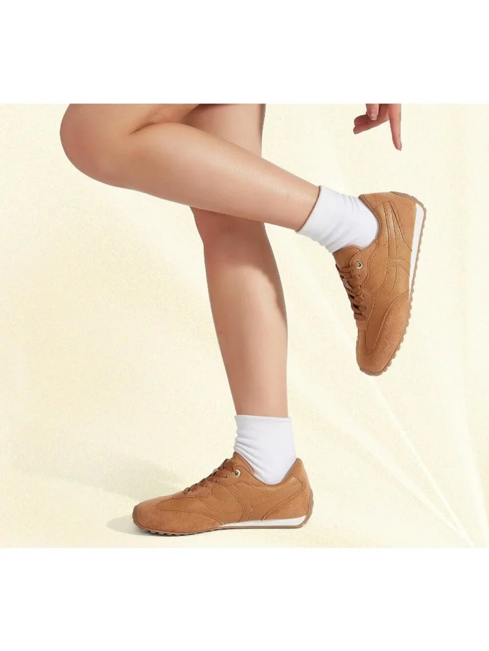 Women's Brown Comfortable Casual Retro Non Slip Lightweight Fashion Sneakers